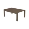 Salon de jardin 4 places en aluminium taupe et housse bleue