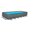 Piscine tubulaire rectangulaire Yzaki Style sans filtration - 7,32 x 3,66 x 1,32 m