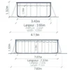 Piscine tubulaire rectangulaire Yzaki Style sans filtration - 7,32 x 3,66 x 1,32 m