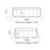245728-1200-auto Piscine tubulaire rectangulaire Yzaki Anthracite + Skimmer sans filtration - 4 x 2 x 1,22 m