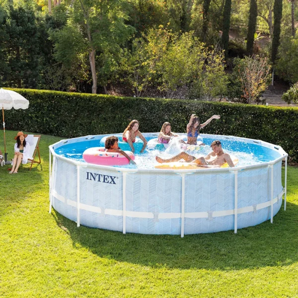 26746np-kit-piscine-chevron-ronde Piscine Chevron ronde 4,88 x 1,22 m