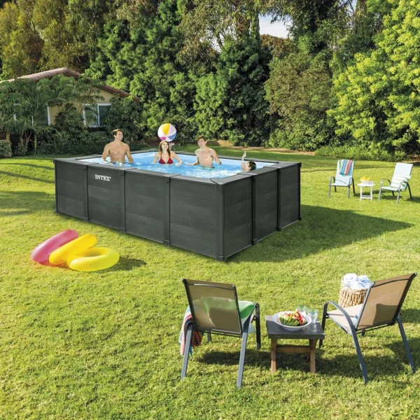5 Piscine Intex Graphite rectangulaire 4,00 x 3,00 x 1,24 m