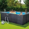 8 Piscine Intex Graphite rectangulaire 4,00 x 3,00 x 1,24 m